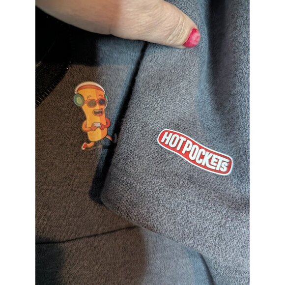 Ogio Men's Gray Pullover Sweatshirt Logo 1/4 Metal Zip Sz L Hot Pocket Mascot - Picture 6 of 14